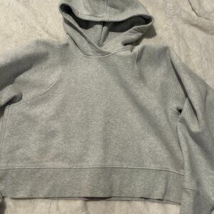 Lululemon Athletica All Yours Gray Cropped Hoodie EUC Size 8